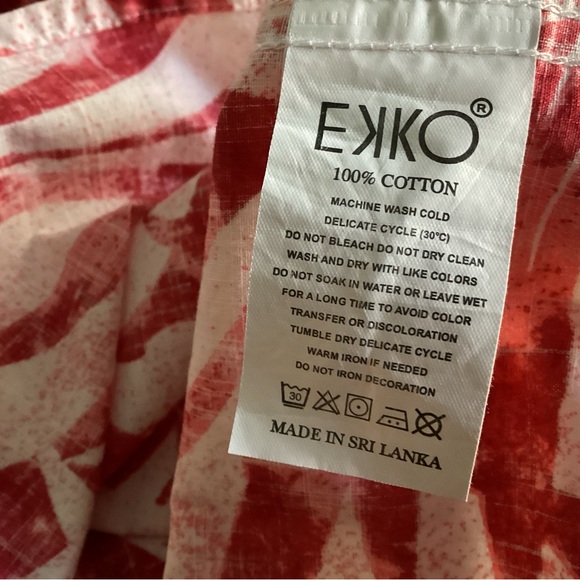 Men's Red Patterned Shirt by EKKO - Picture 3 of 7